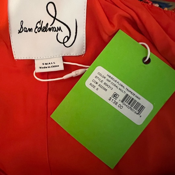 FINAL SALE!! NWT Sam Edelman Hibiscus Floral Trapeze Maxi Dress, Small! - Picture 6 of 10